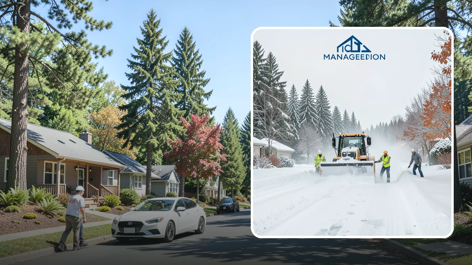Snow Plowing in Orting, Pierce County, WA - Our truck-mounted snow plowing quickly clears driveways, lots, and access roads across Western Washington.