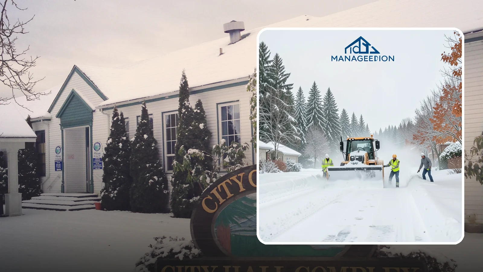 Snow Plowing in Pacific, King County, WA - Our truck-mounted snow plowing quickly clears driveways, lots, and access roads across Western Washington.