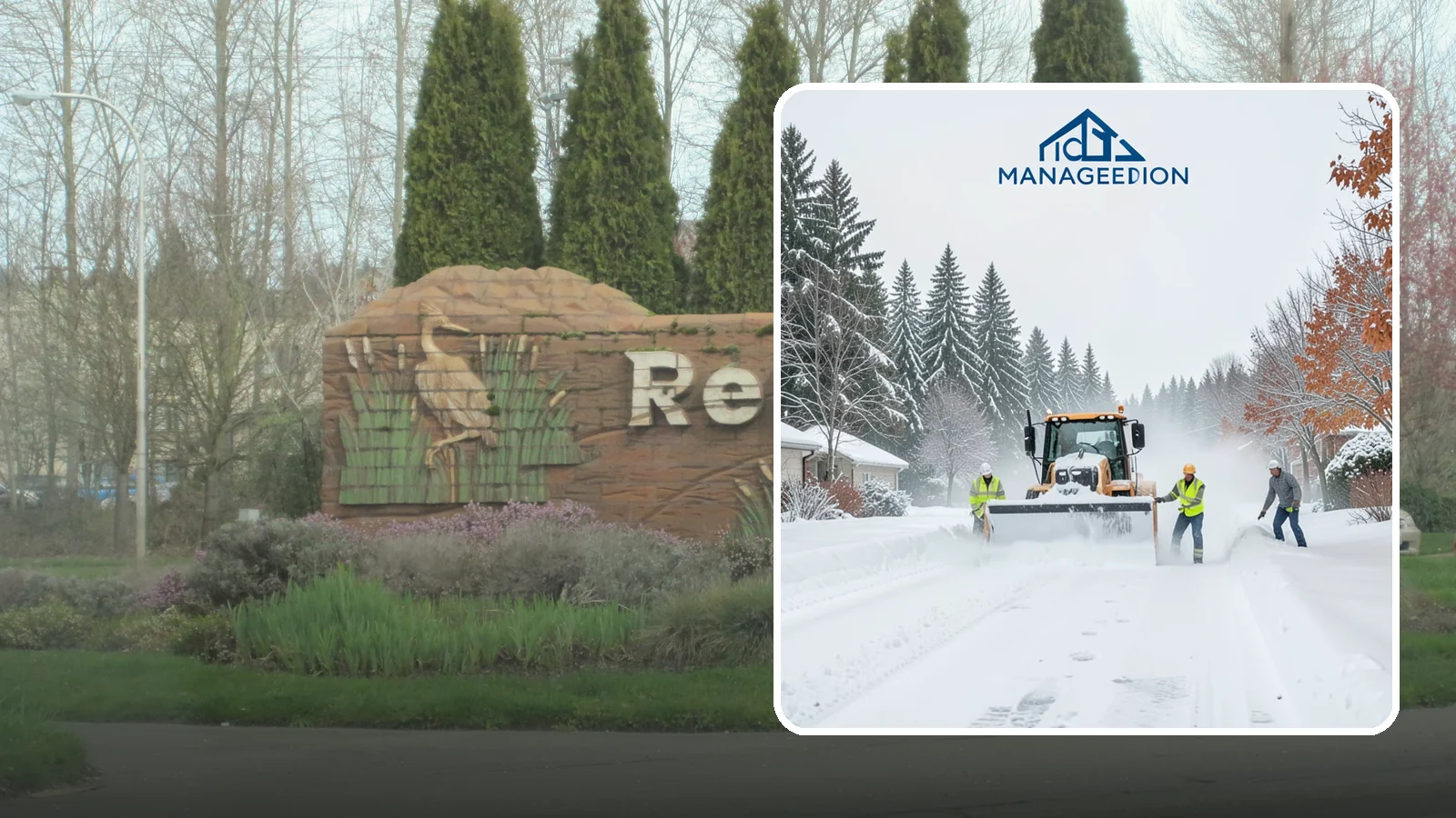 Snow Plowing in Renton, King County, WA - Our truck-mounted snow plowing quickly clears driveways, lots, and access roads across Western Washington.