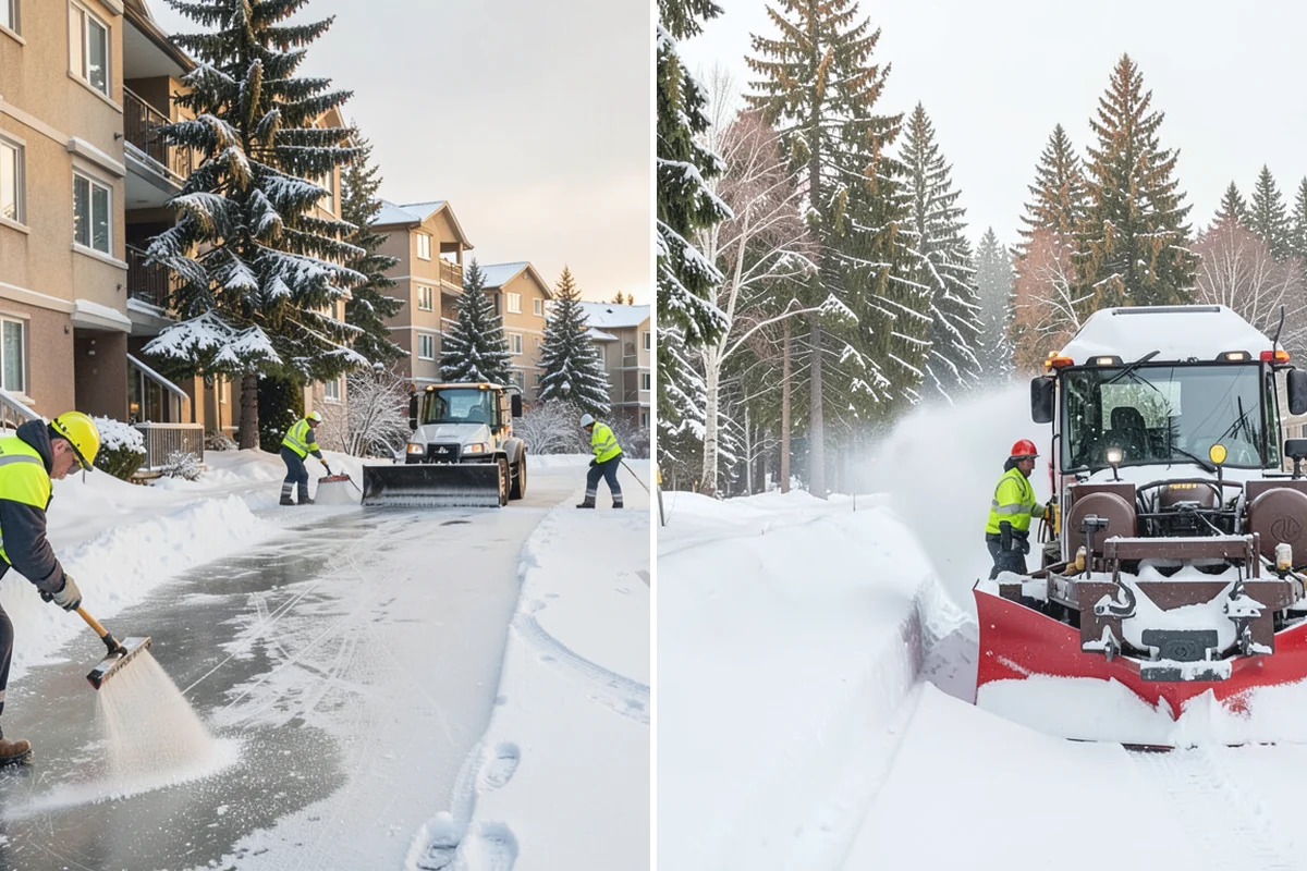 Snow Plowing in Renton, King County, WA - Review the property and mark snow storage areas