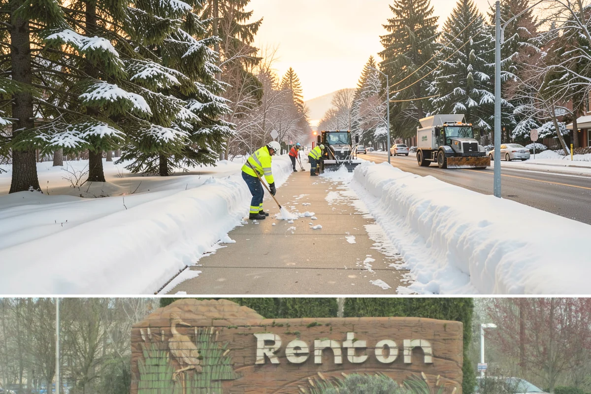 Snow Plowing in Renton, King County, WA - Plowing runs from the first accumulating snow, typically late November, through the end of the season in February or March.