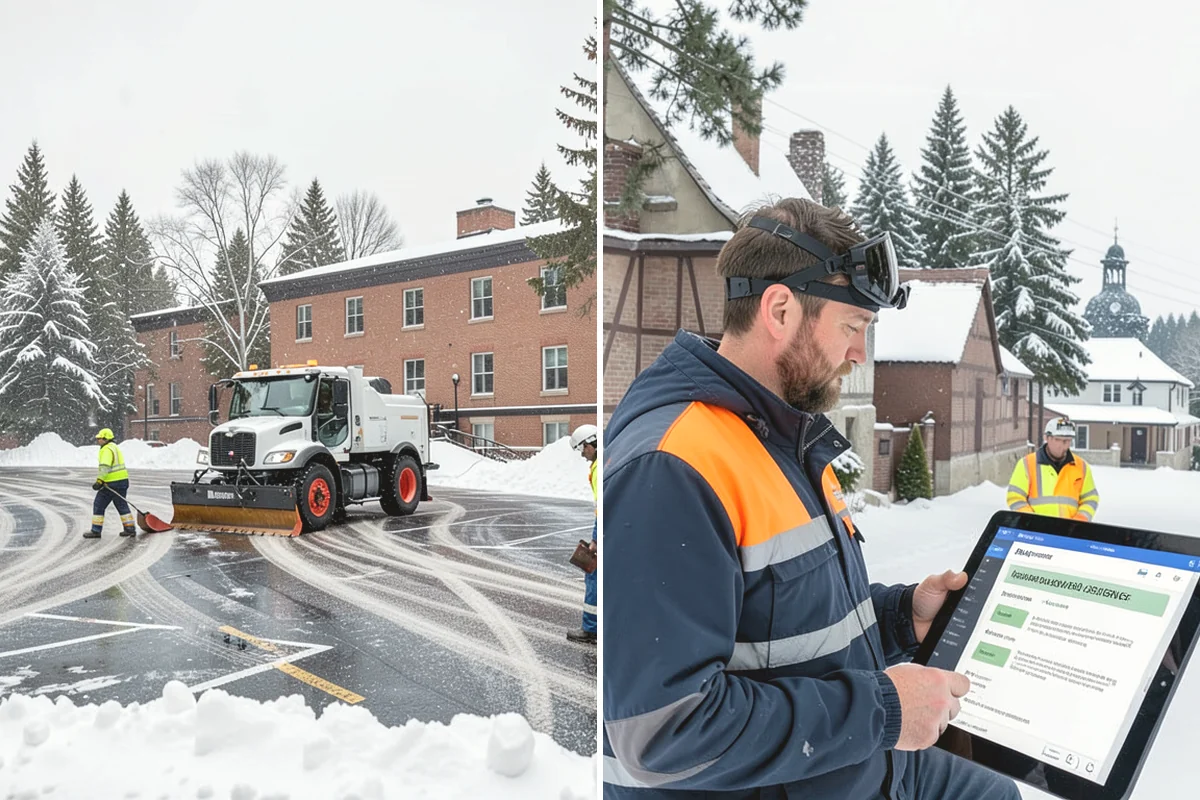 Snow Plowing in Ruston, Pierce County, WA - Review the property and mark snow storage areas