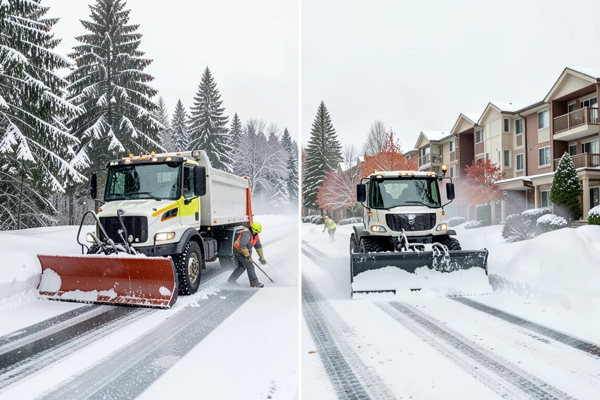 Snow Plowing in Snoqualmie, King County, WA - Review the property and mark snow storage areas