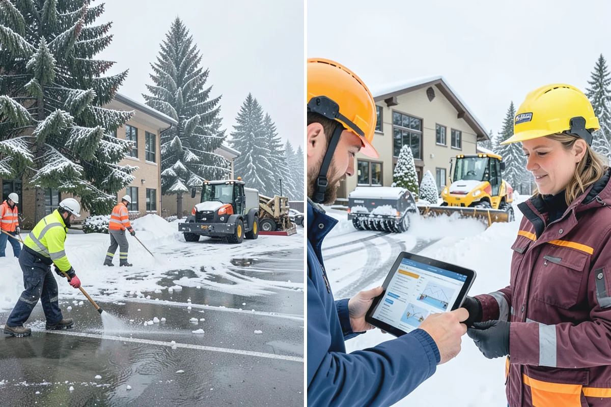 Snow Plowing in South Prairie, Pierce County, WA - Review the property and mark snow storage areas