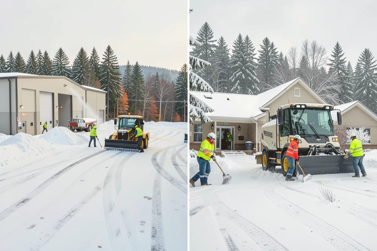 Snow Plowing in Stanwood, Snohomish County, WA - Review the property and mark snow storage areas