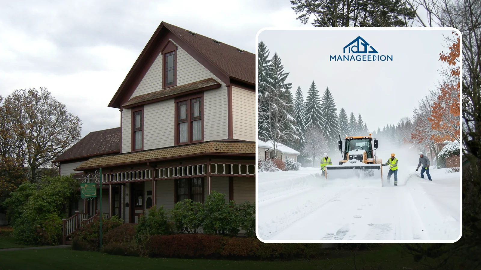 Snow Plowing in Sumner, Pierce County, WA - Our truck-mounted snow plowing quickly clears driveways, lots, and access roads across Western Washington.