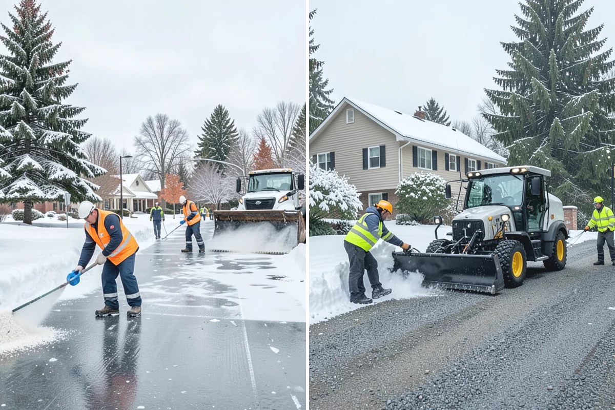 Snow Plowing in Sumner, Pierce County, WA - Review the property and mark snow storage areas