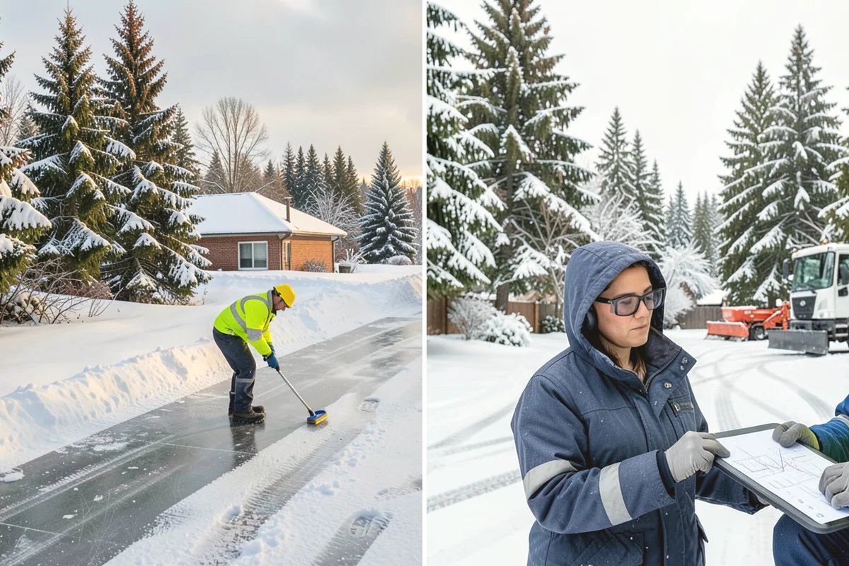 Snow Plowing in Tacoma, Pierce County, WA - Review the property and mark snow storage areas
