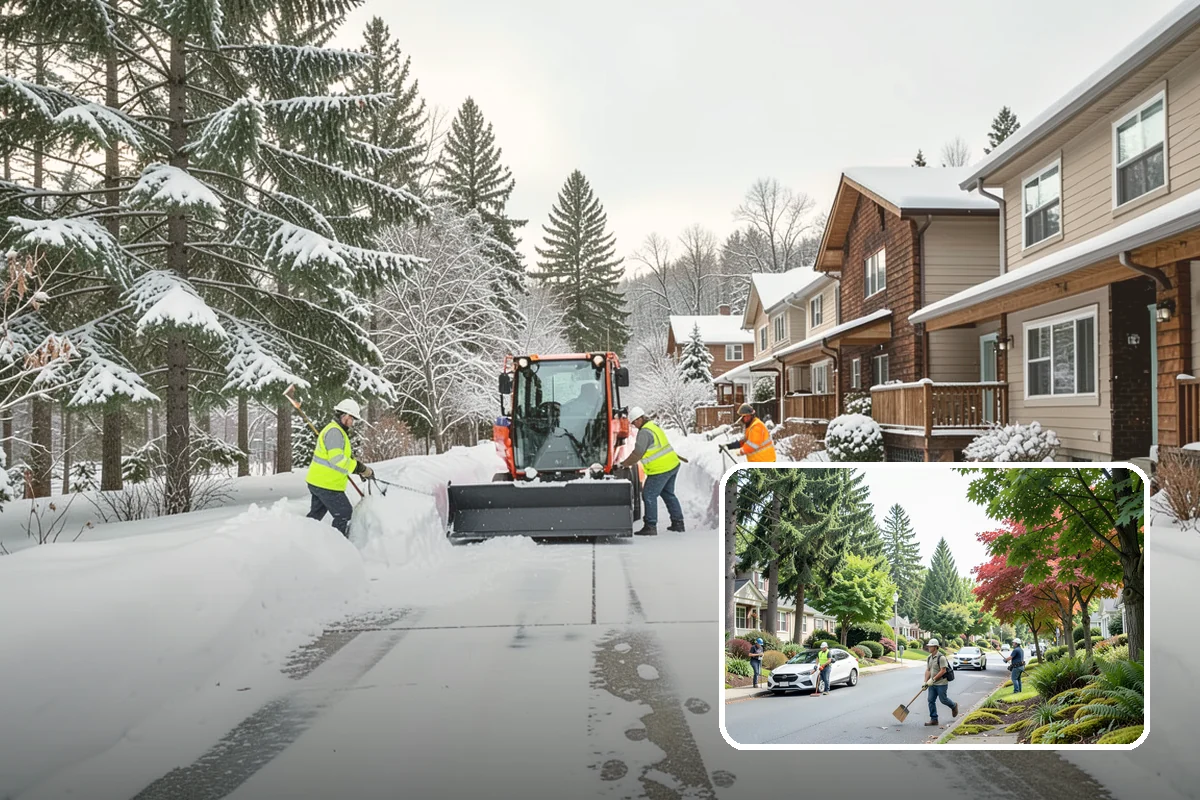 Snow Pusher Service in Beaux Arts Village, King County, WA - Large-volume clearing built for wide open lots
