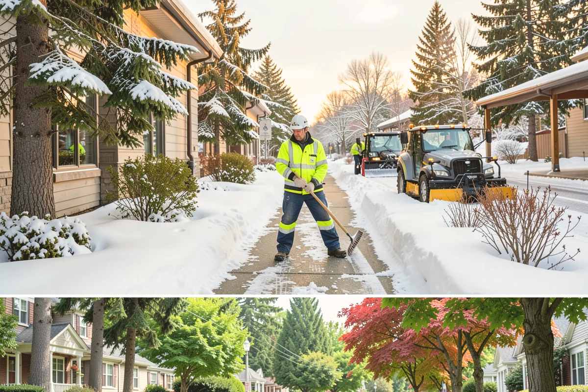 Snow Pusher Service in Beaux Arts Village, King County, WA - Snow pusher service is in demand throughout the lowland snow season from late November through February on large commercial lots.