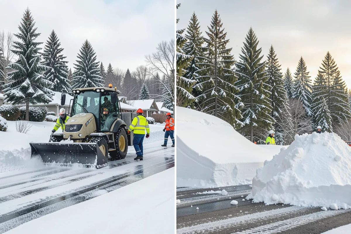 Snow Pusher Service in Buckley, Pierce County, WA - Match pusher size to the lot and host machine