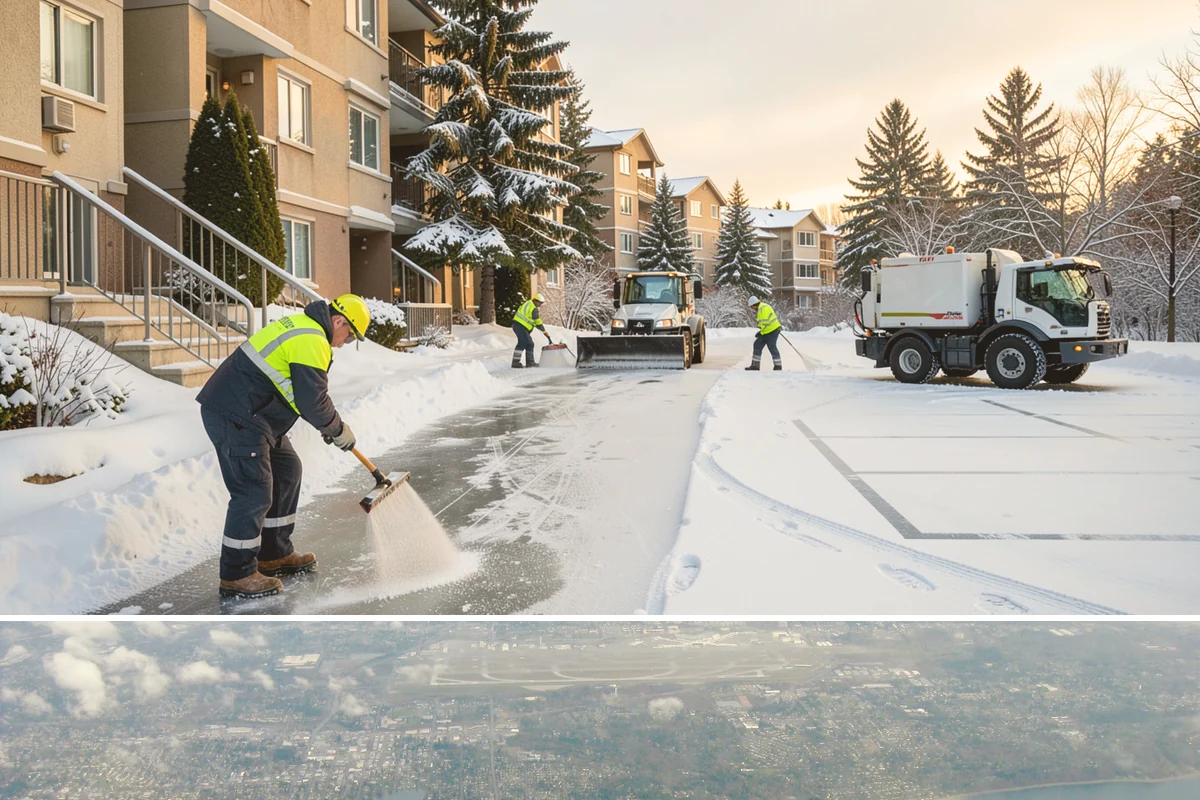 Snow Pusher Service in Burien, King County, WA - Snow pusher service is in demand throughout the lowland snow season from late November through February on large commercial lots.