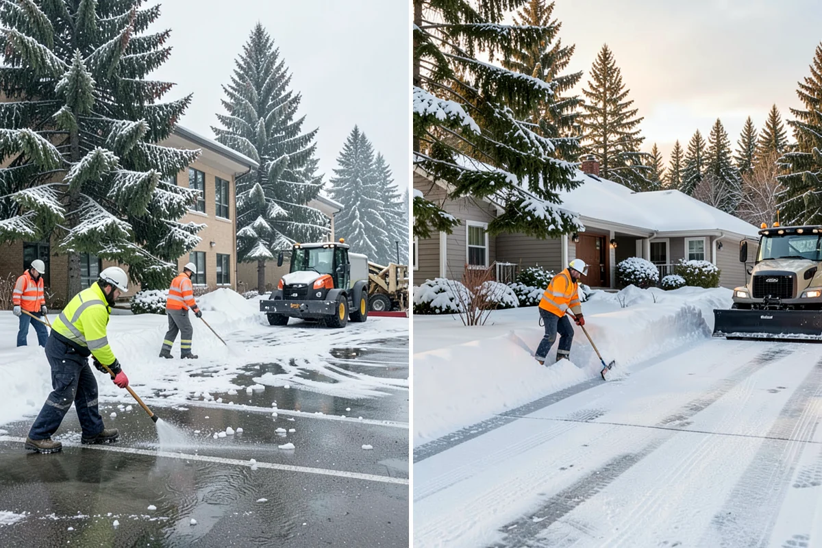 Snow Pusher Service in Clyde Hill, King County, WA - Match pusher size to the lot and host machine