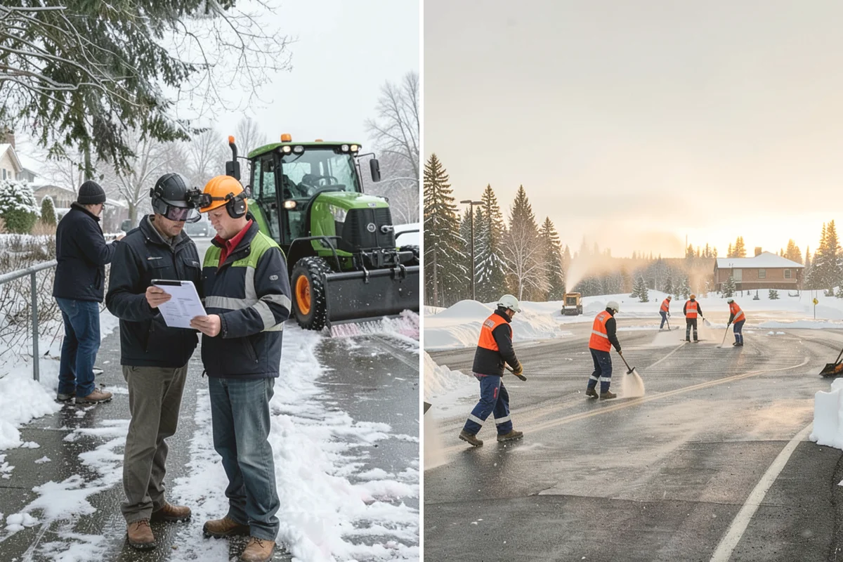 Snow Pusher Service in Covington, King County, WA - Match pusher size to the lot and host machine