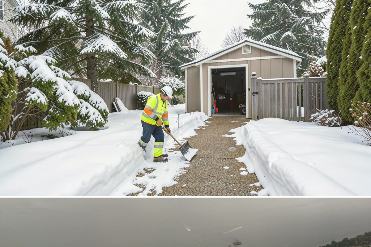 Snow Pusher Service in Des Moines, King County, WA - Snow pusher service is in demand throughout the lowland snow season from late November through February on large commercial lots.