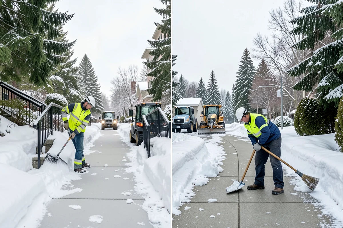 Snow Pusher Service in DuPont, Pierce County, WA - Match pusher size to the lot and host machine