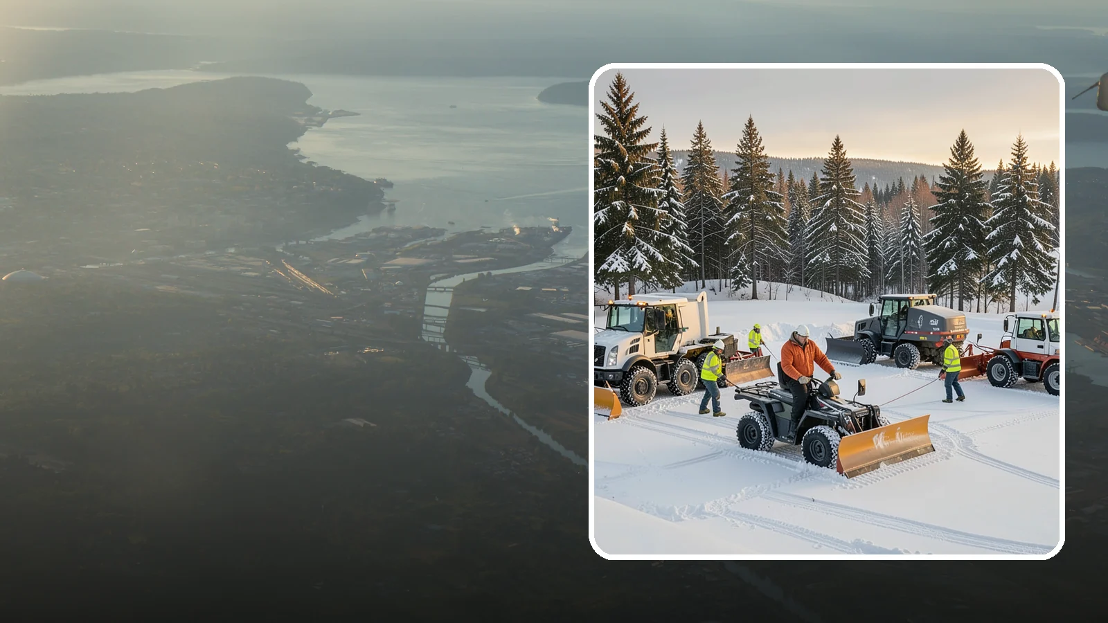 Snow Pusher Service in Fife, Pierce County, WA - Our box-blade snow pushers clear wide open lots quickly by moving large volumes in every pass.
