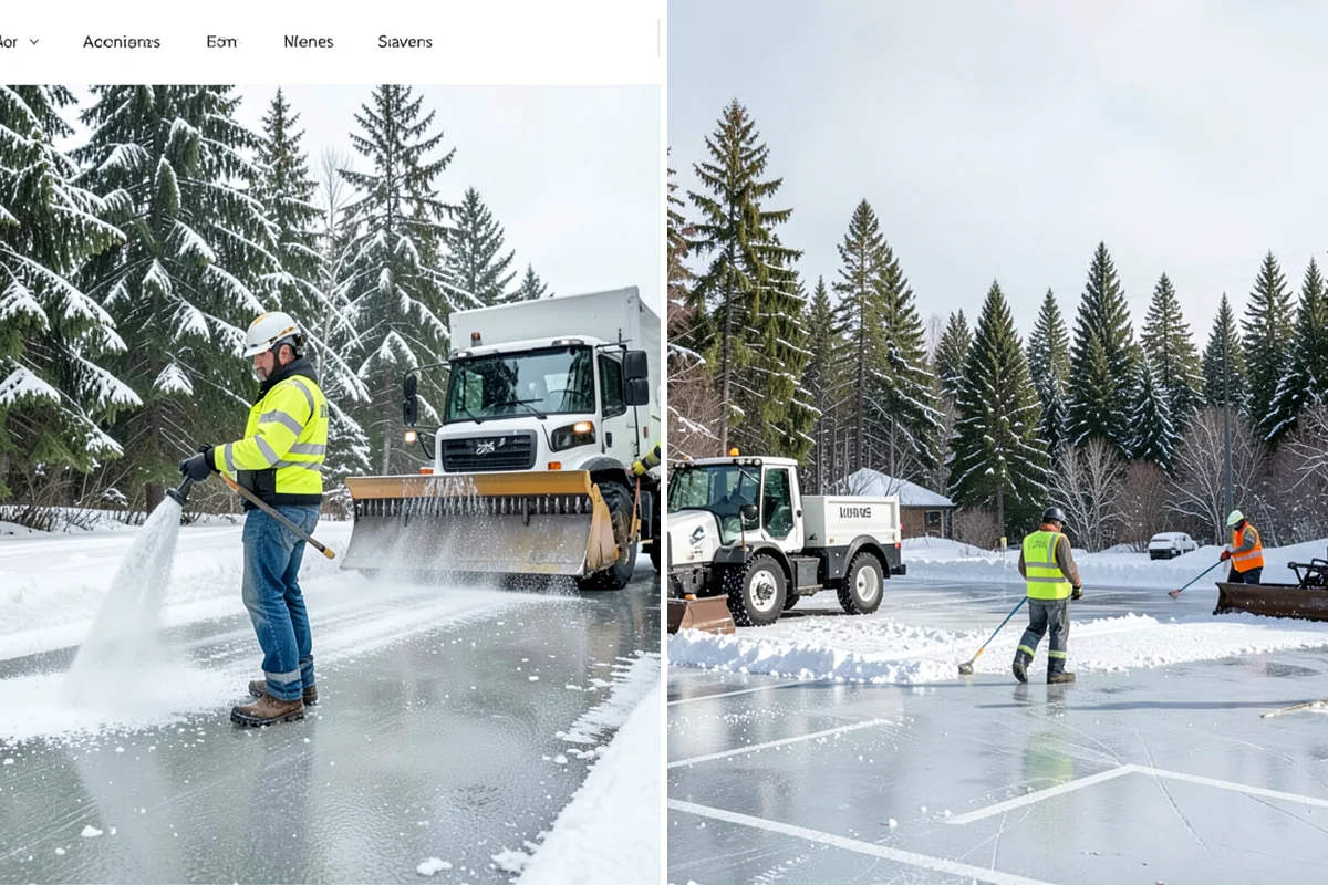Snow Pusher Service in Fircrest, Pierce County, WA - Match pusher size to the lot and host machine