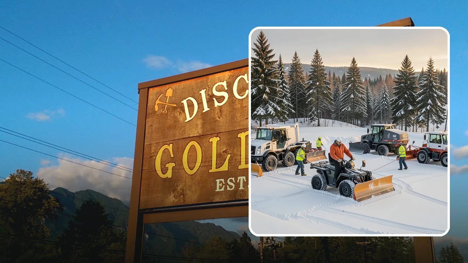 Snow Pusher Service in Gold Bar, Snohomish County, WA - Our box-blade snow pushers clear wide open lots quickly by moving large volumes in every pass.