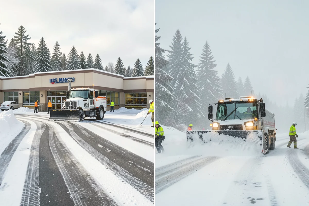 Snow Pusher Service in Kent, King County, WA - Match pusher size to the lot and host machine