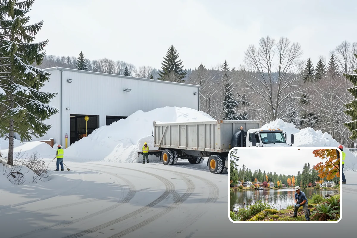 Snow Pusher Service in La Conner, Skagit County, WA - Large-volume clearing built for wide open lots