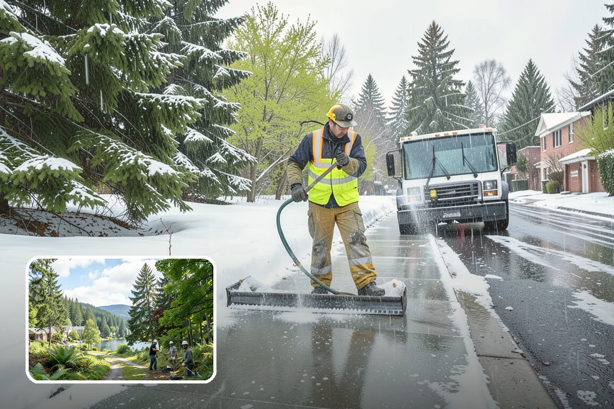 Snow Pusher Service in Lake Forest Park, King County, WA - Large-volume clearing built for wide open lots