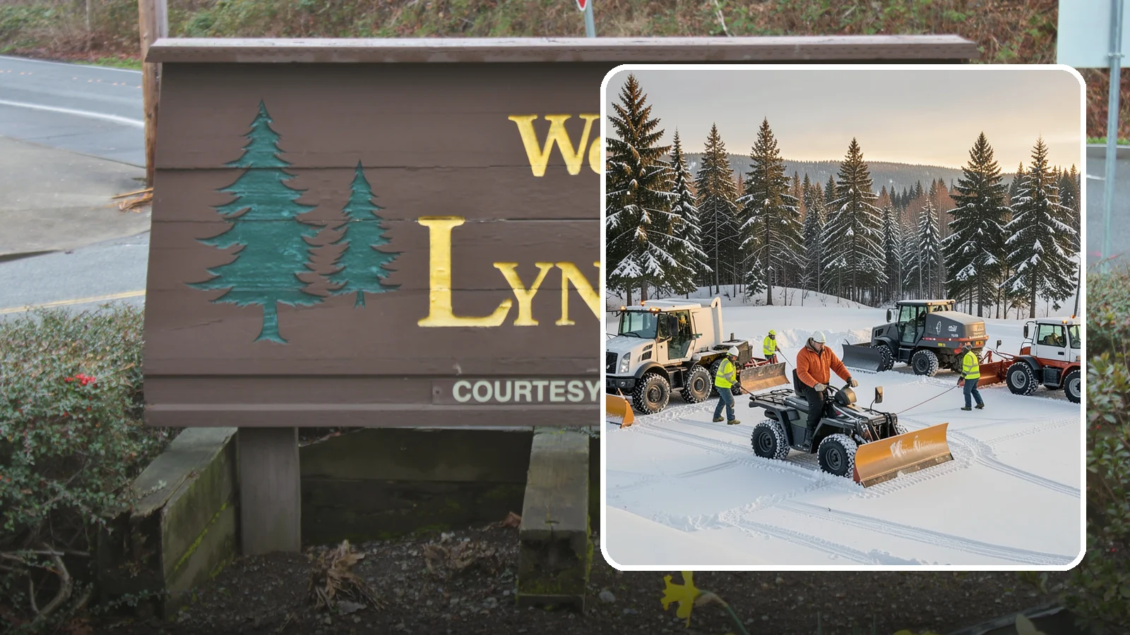 Snow Pusher Service in Lynnwood, Snohomish County, WA - Our box-blade snow pushers clear wide open lots quickly by moving large volumes in every pass.