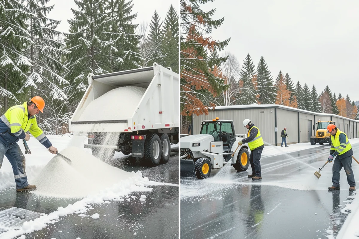 Snow Pusher Service in Lynnwood, Snohomish County, WA - Match pusher size to the lot and host machine