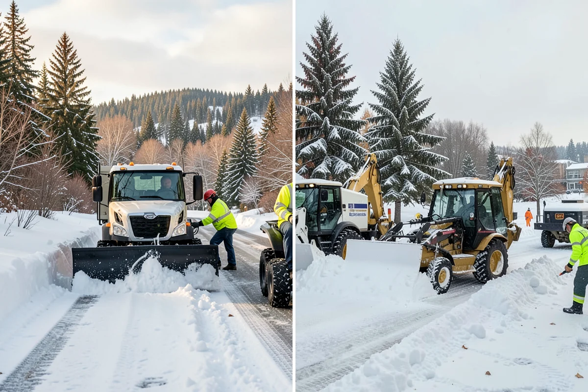 Snow Pusher Service in Maple Valley, King County, WA - Match pusher size to the lot and host machine