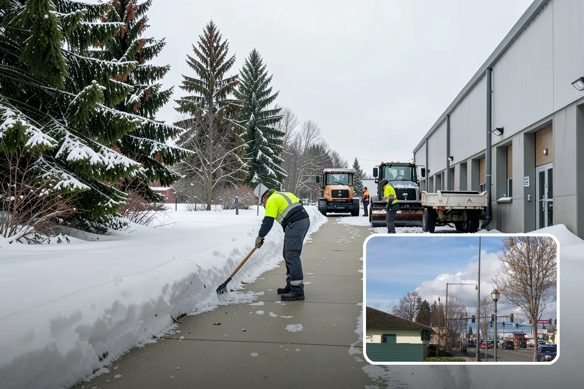 Snow Pusher Service in Marysville, Snohomish County, WA - Large-volume clearing built for wide open lots