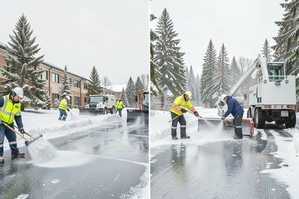 Snow Pusher Service in Mukilteo, Snohomish County, WA - Match pusher size to the lot and host machine