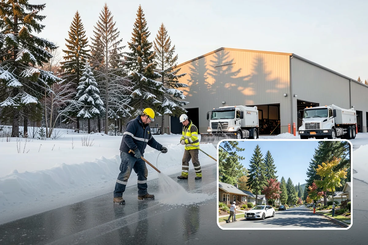 Snow Pusher Service in Orting, Pierce County, WA - Large-volume clearing built for wide open lots