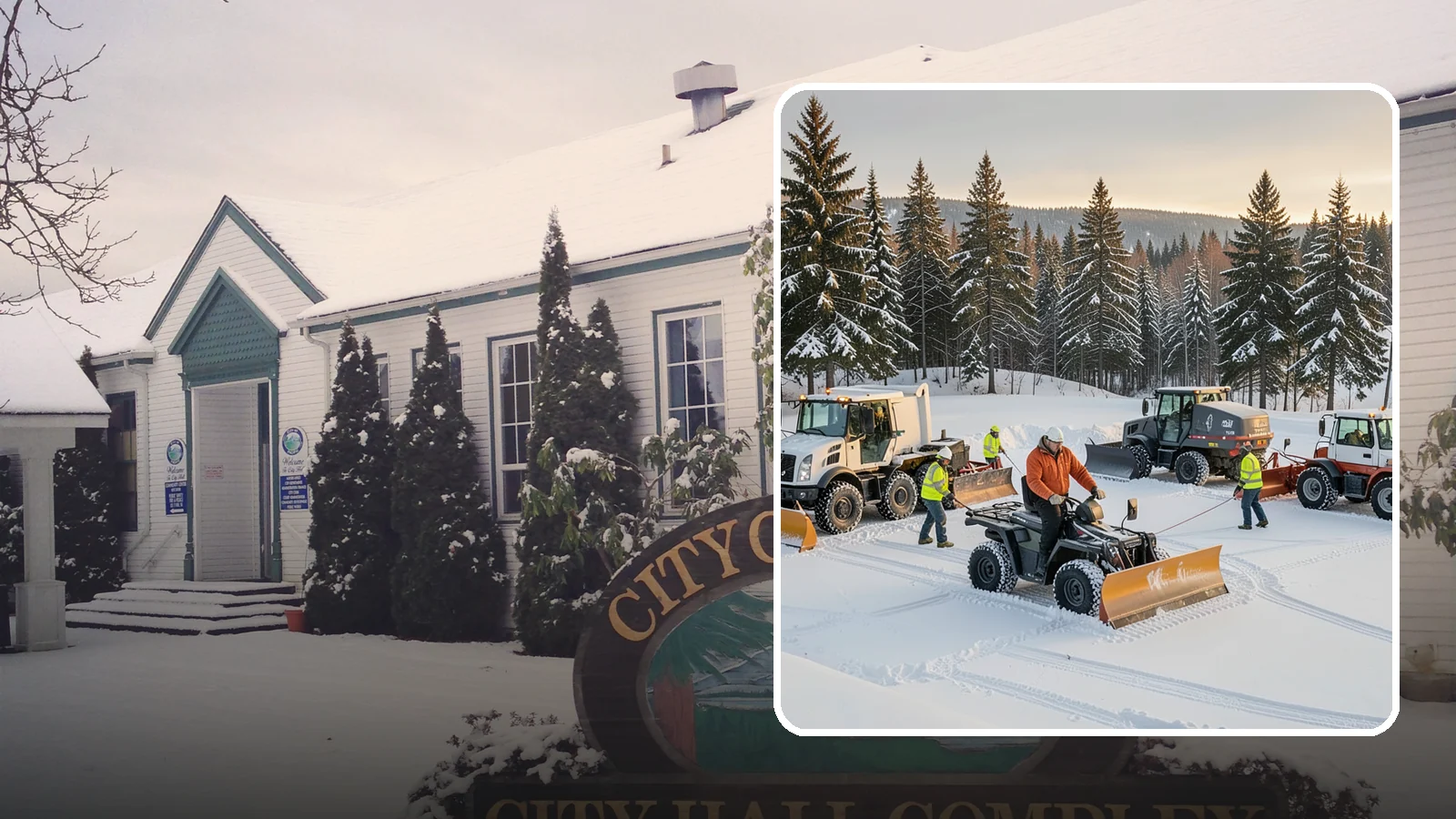 Snow Pusher Service in Pacific, King County, WA - Our box-blade snow pushers clear wide open lots quickly by moving large volumes in every pass.