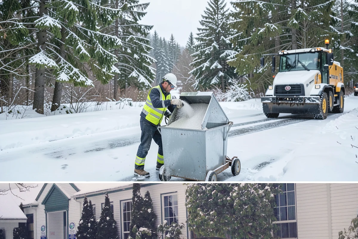 Snow Pusher Service in Pacific, King County, WA - Snow pusher service is in demand throughout the lowland snow season from late November through February on large commercial lots.