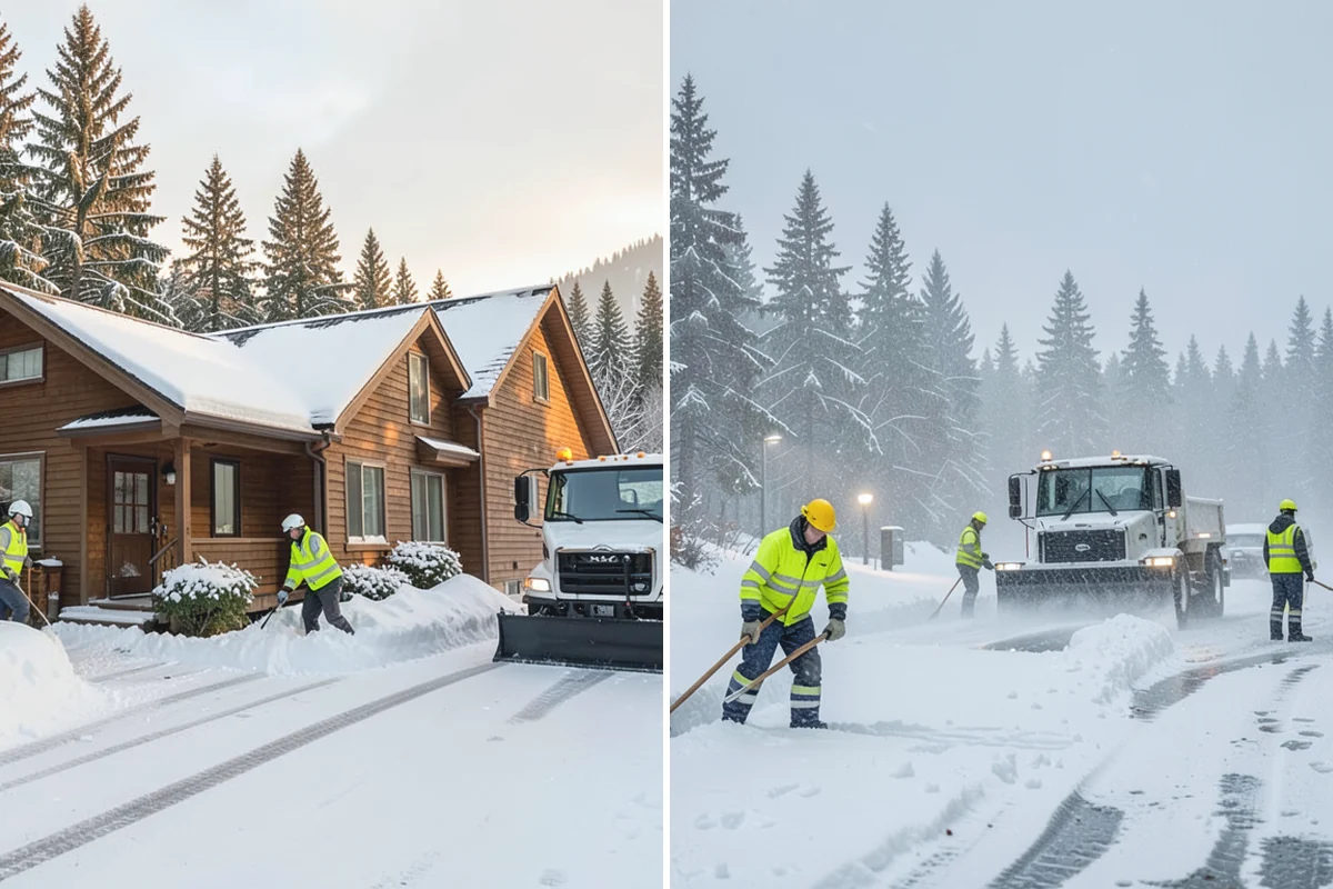 Snow Pusher Service in Redmond, King County, WA - Match pusher size to the lot and host machine