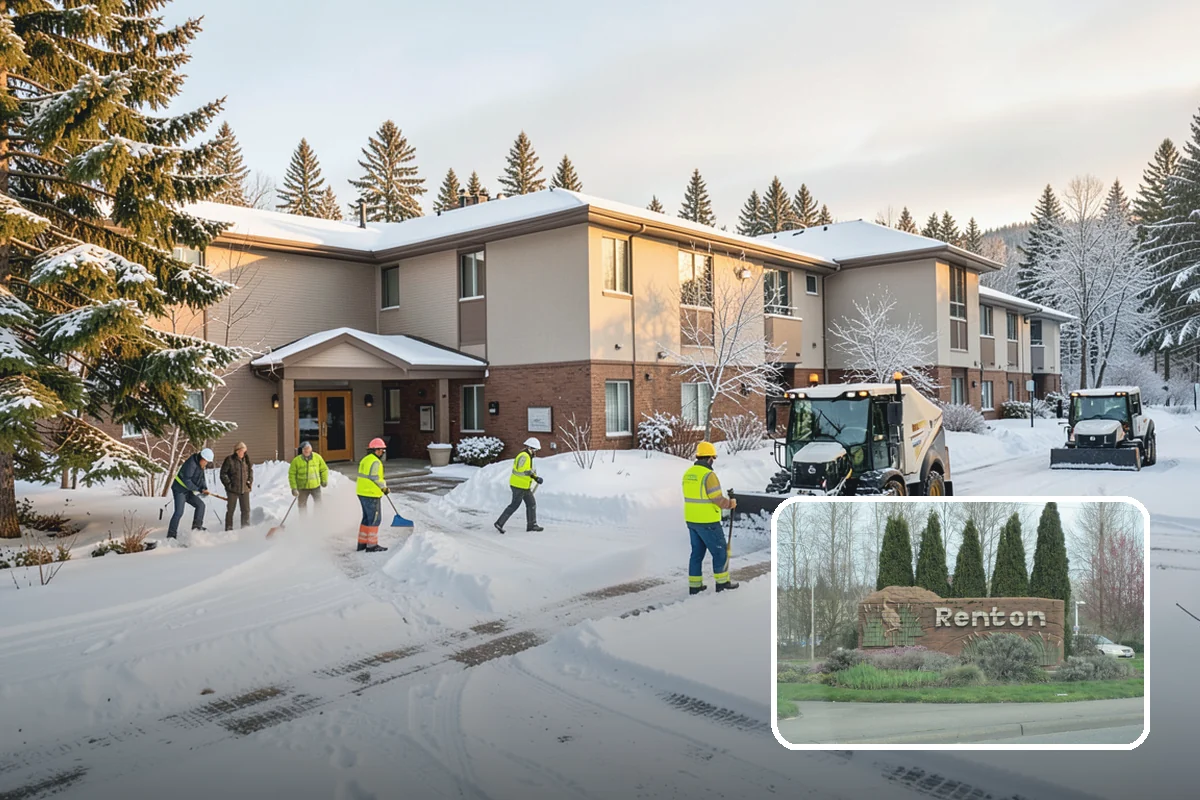 Snow Pusher Service in Renton, King County, WA - Large-volume clearing built for wide open lots