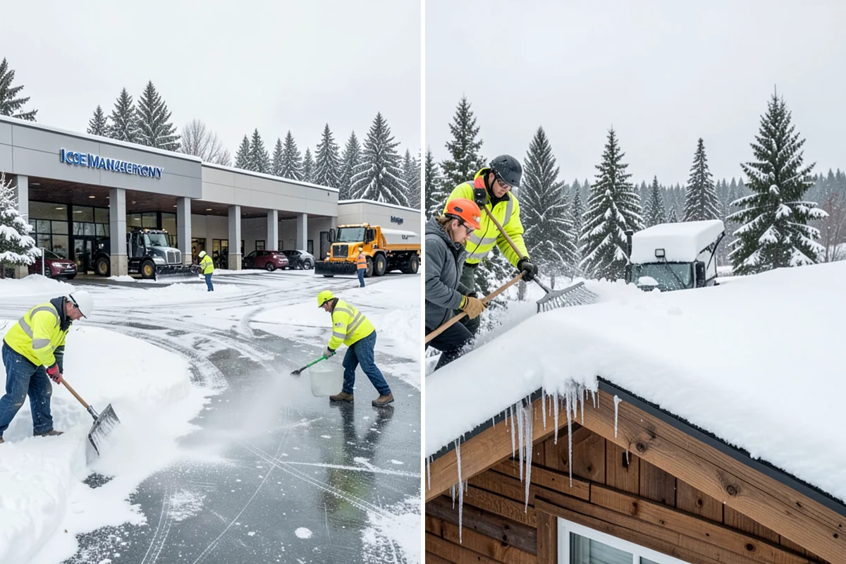 Snow Pusher Service in Seattle, King County, WA - Match pusher size to the lot and host machine
