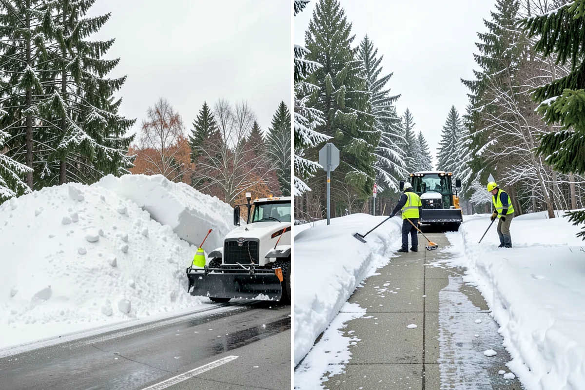 Snow Pusher Service in Shoreline, King County, WA - Match pusher size to the lot and host machine