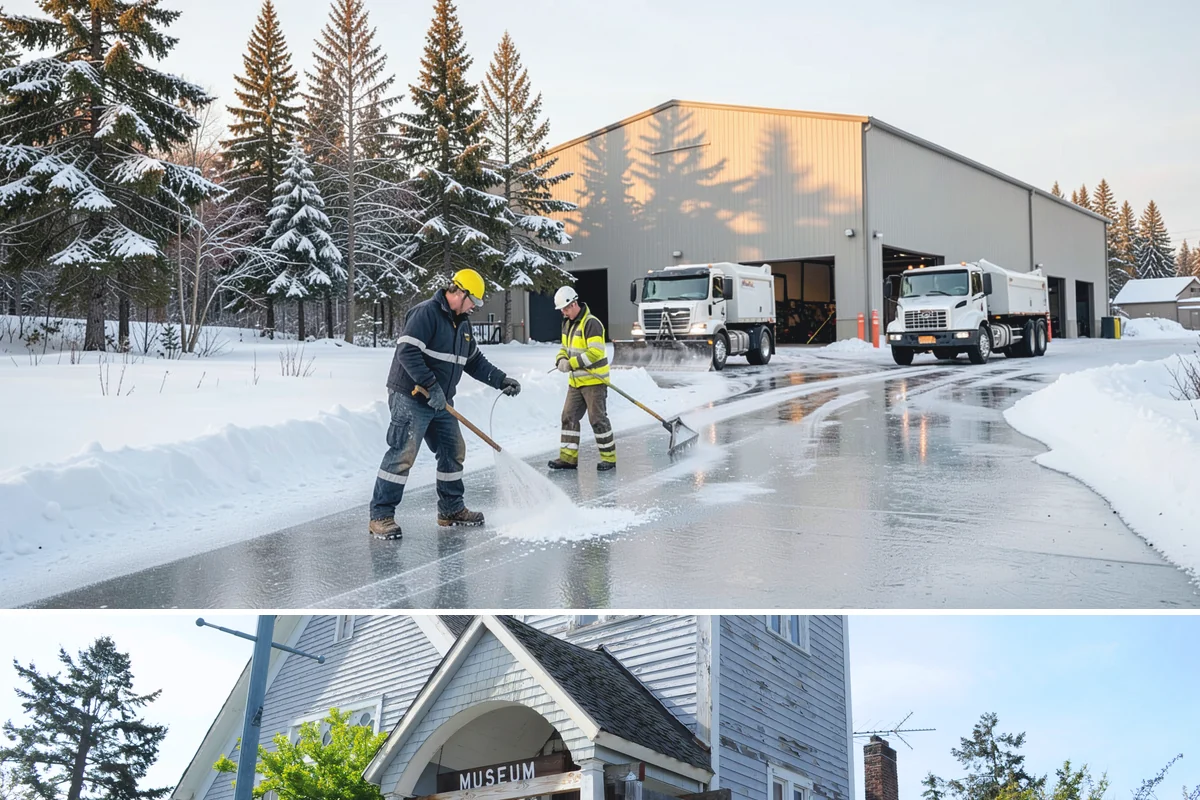 Snow Pusher Service in Steilacoom, Pierce County, WA - Snow pusher service is in demand throughout the lowland snow season from late November through February on large commercial lots.