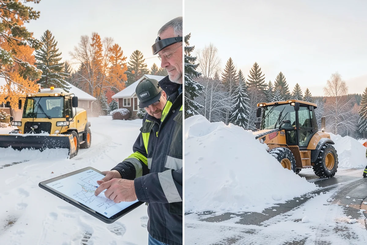 Snow Pusher Service in Sumner, Pierce County, WA - Match pusher size to the lot and host machine