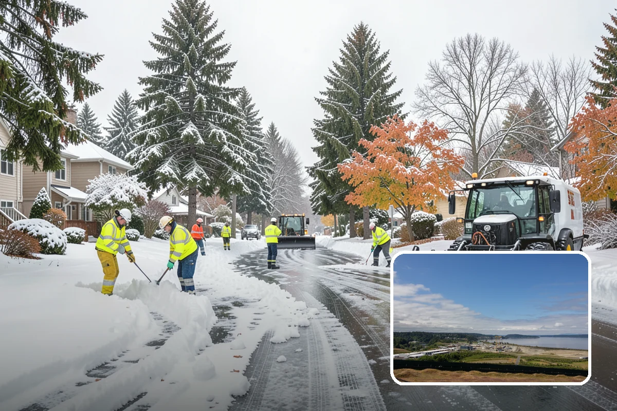 Snow Pusher Service in University Place, Pierce County, WA - Large-volume clearing built for wide open lots