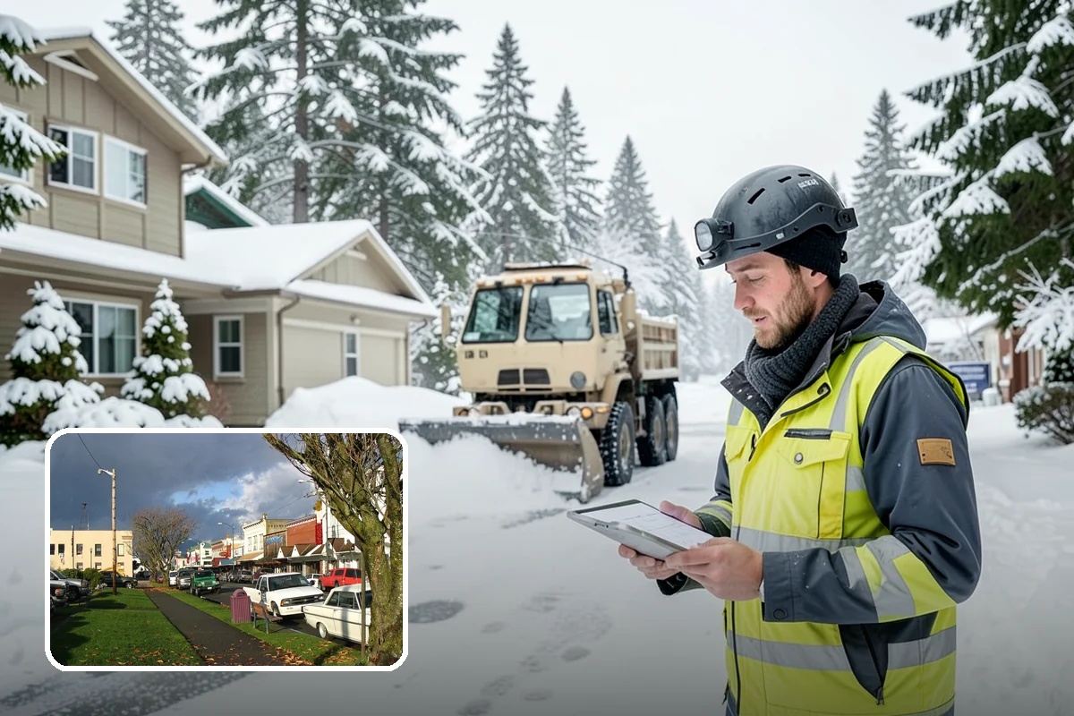 Snow Relocation in Arlington, Snohomish County, WA - Frees up parking and drive lanes blocked by piles