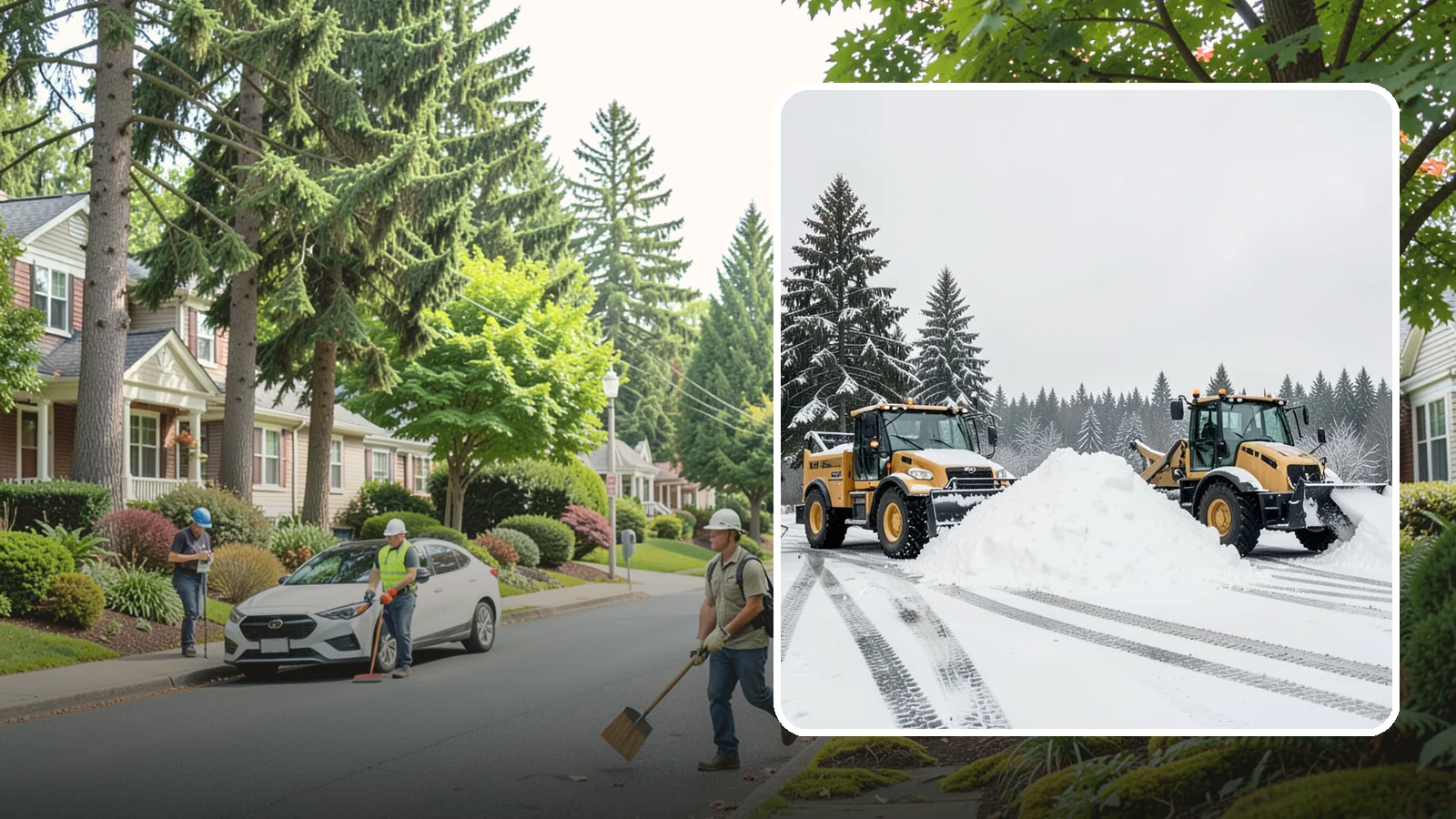 Snow Relocation in Beaux Arts Village, King County, WA - We move snow to a better on-site location so it stops blocking traffic, parking, or access.