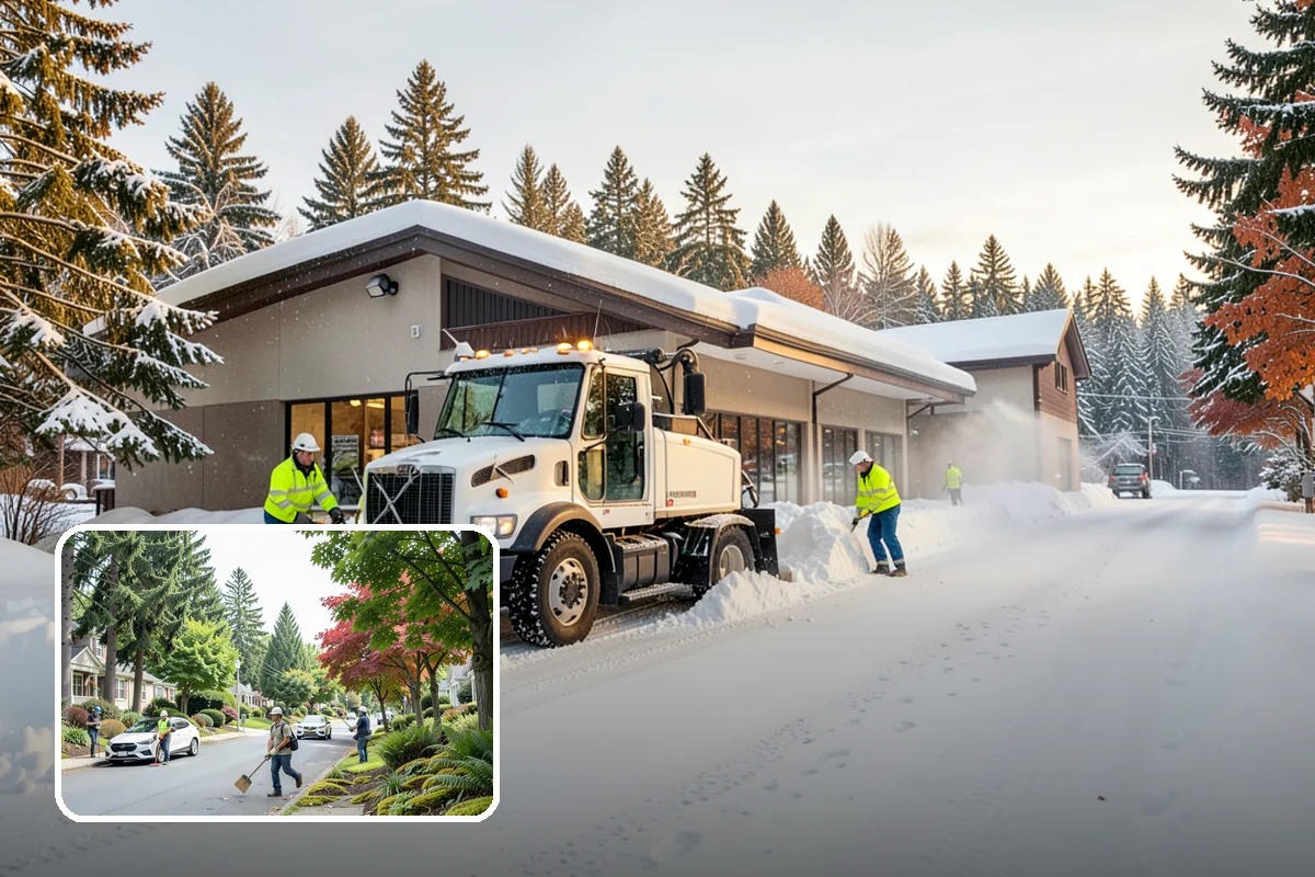 Snow Relocation in Beaux Arts Village, King County, WA - Frees up parking and drive lanes blocked by piles