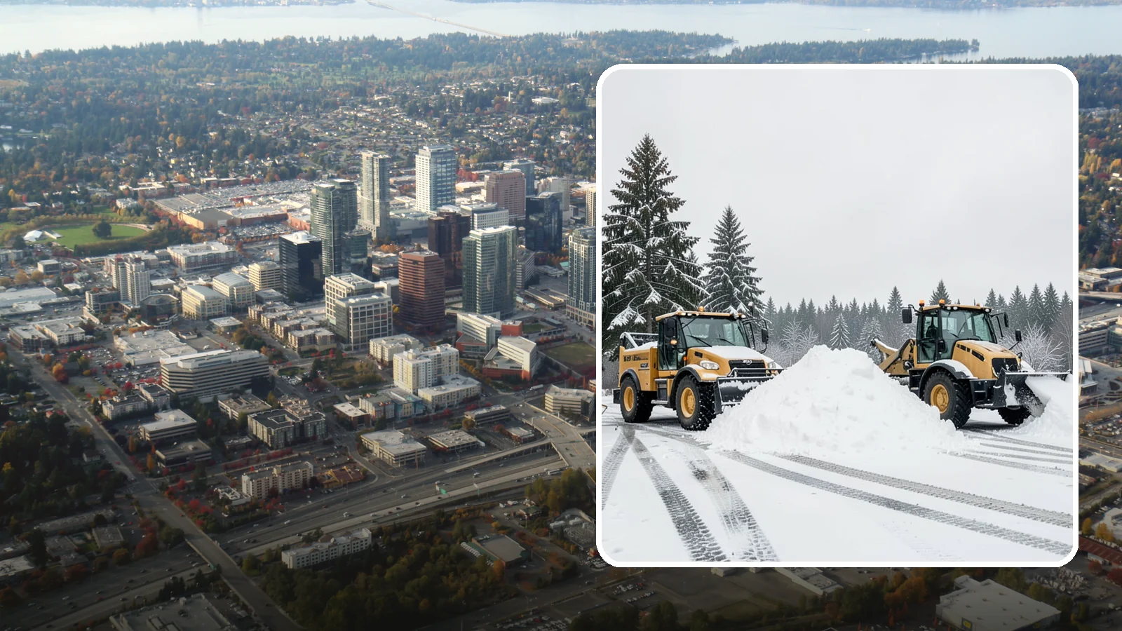 Snow Relocation in Bellevue, King County, WA - We move snow to a better on-site location so it stops blocking traffic, parking, or access.
