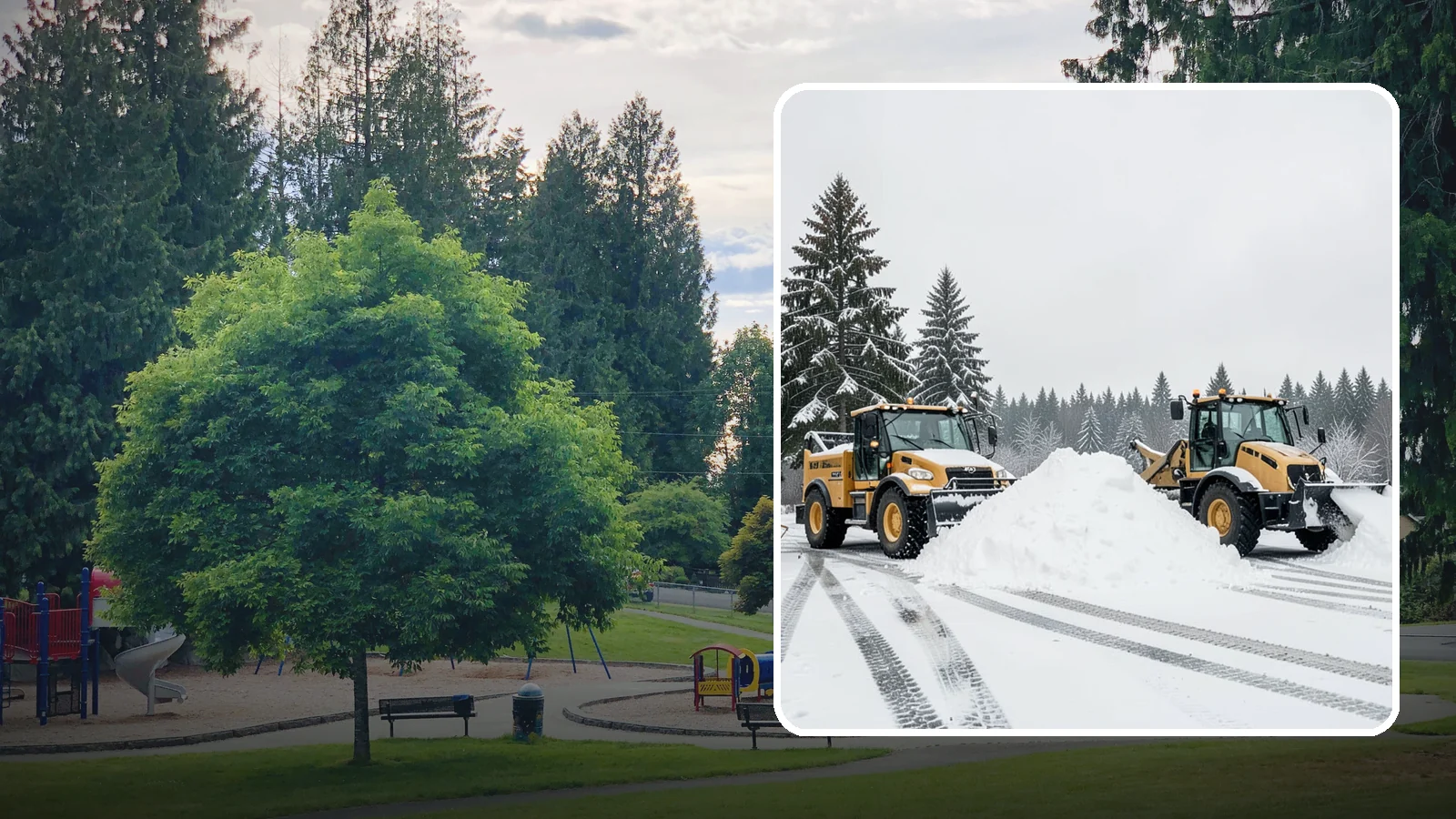 Snow Relocation in Bonney Lake, Pierce County, WA - We move snow to a better on-site location so it stops blocking traffic, parking, or access.