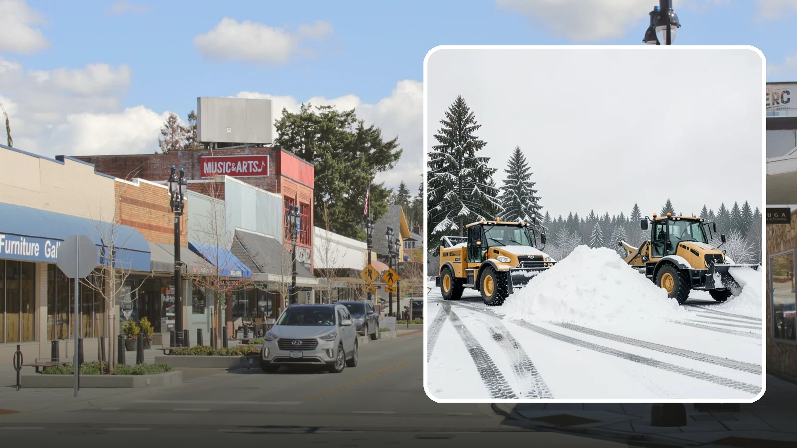 Snow Relocation in Bothell, King County, WA - We move snow to a better on-site location so it stops blocking traffic, parking, or access.