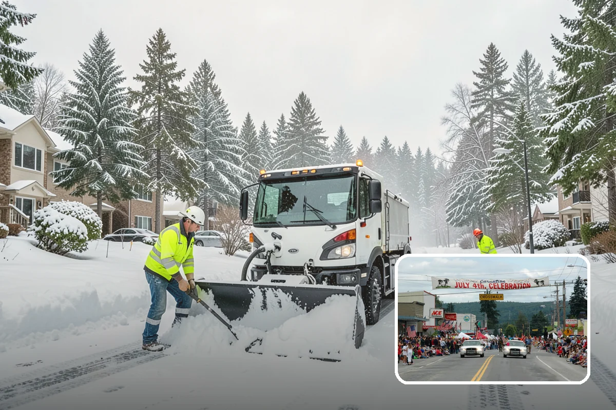 Snow Relocation in Carnation, King County, WA - Frees up parking and drive lanes blocked by piles