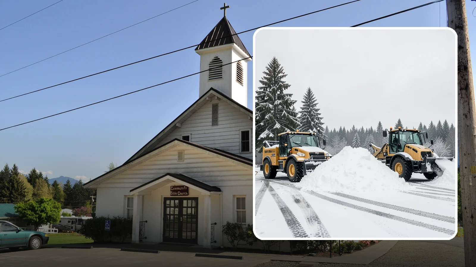 Snow Relocation in Concrete, Skagit County, WA - We move snow to a better on-site location so it stops blocking traffic, parking, or access.