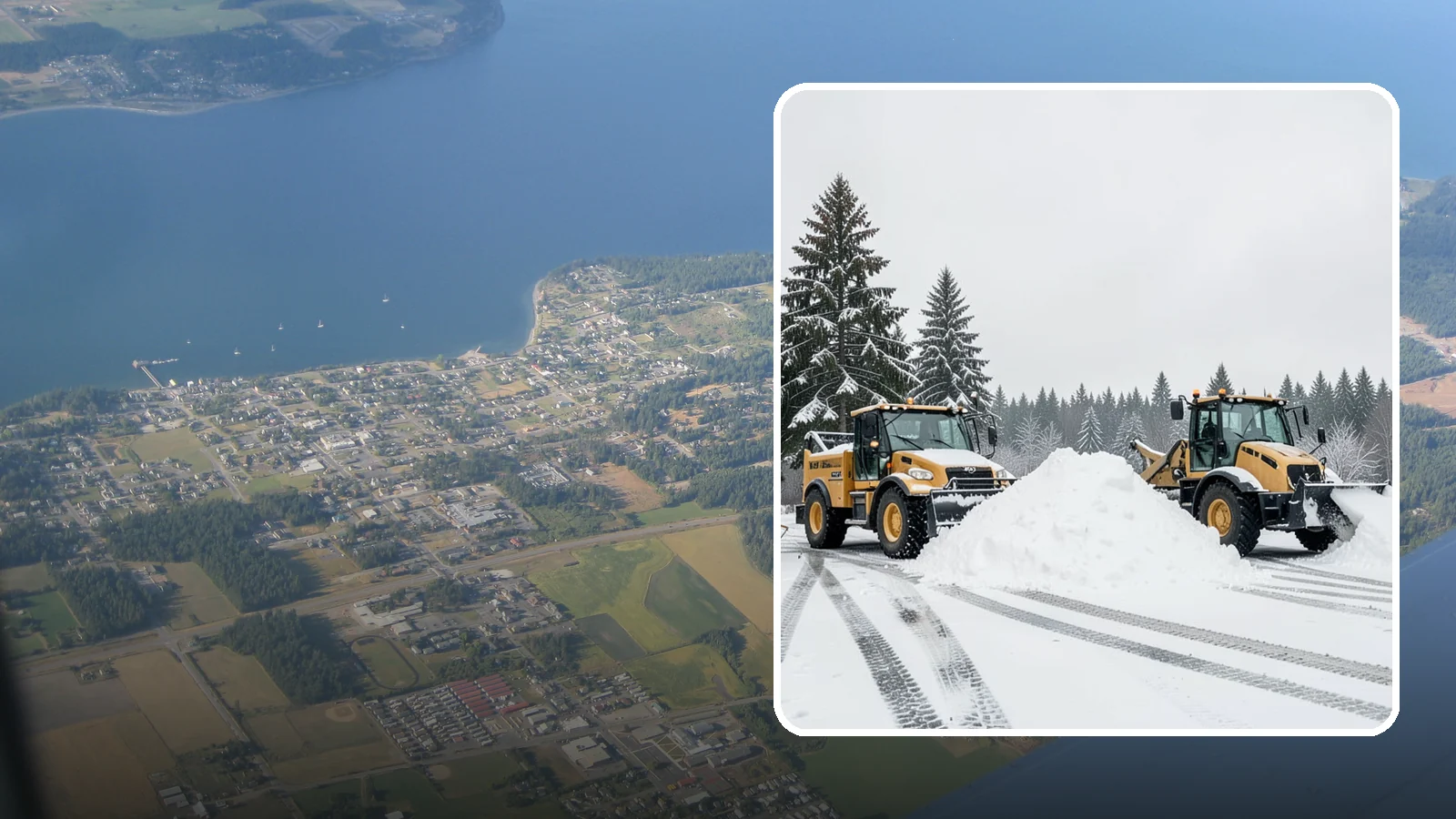 Snow Relocation in Coupeville, Island County, WA - We move snow to a better on-site location so it stops blocking traffic, parking, or access.